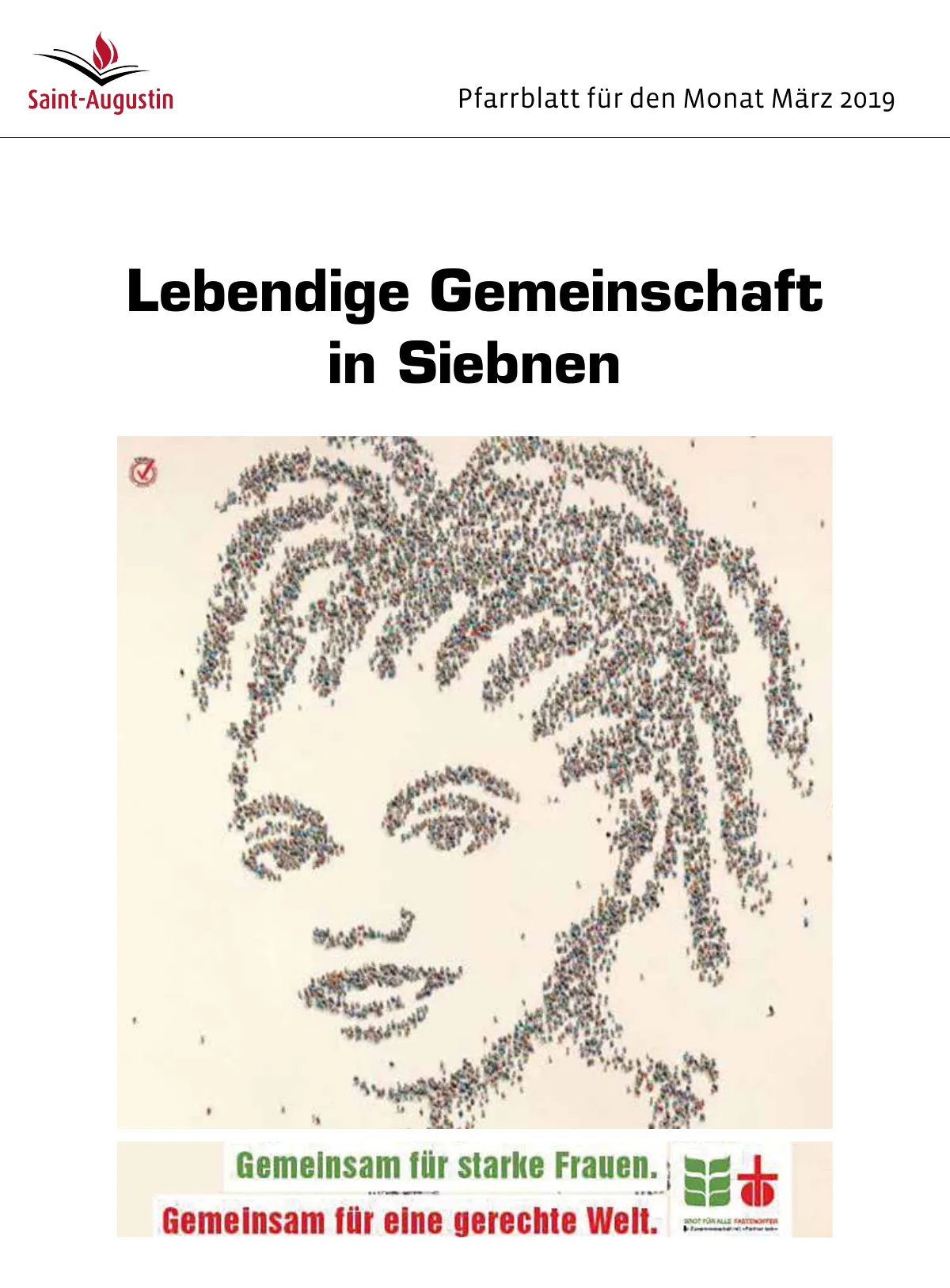 Titelblatt Pfarrblatt für den Monat März 2019