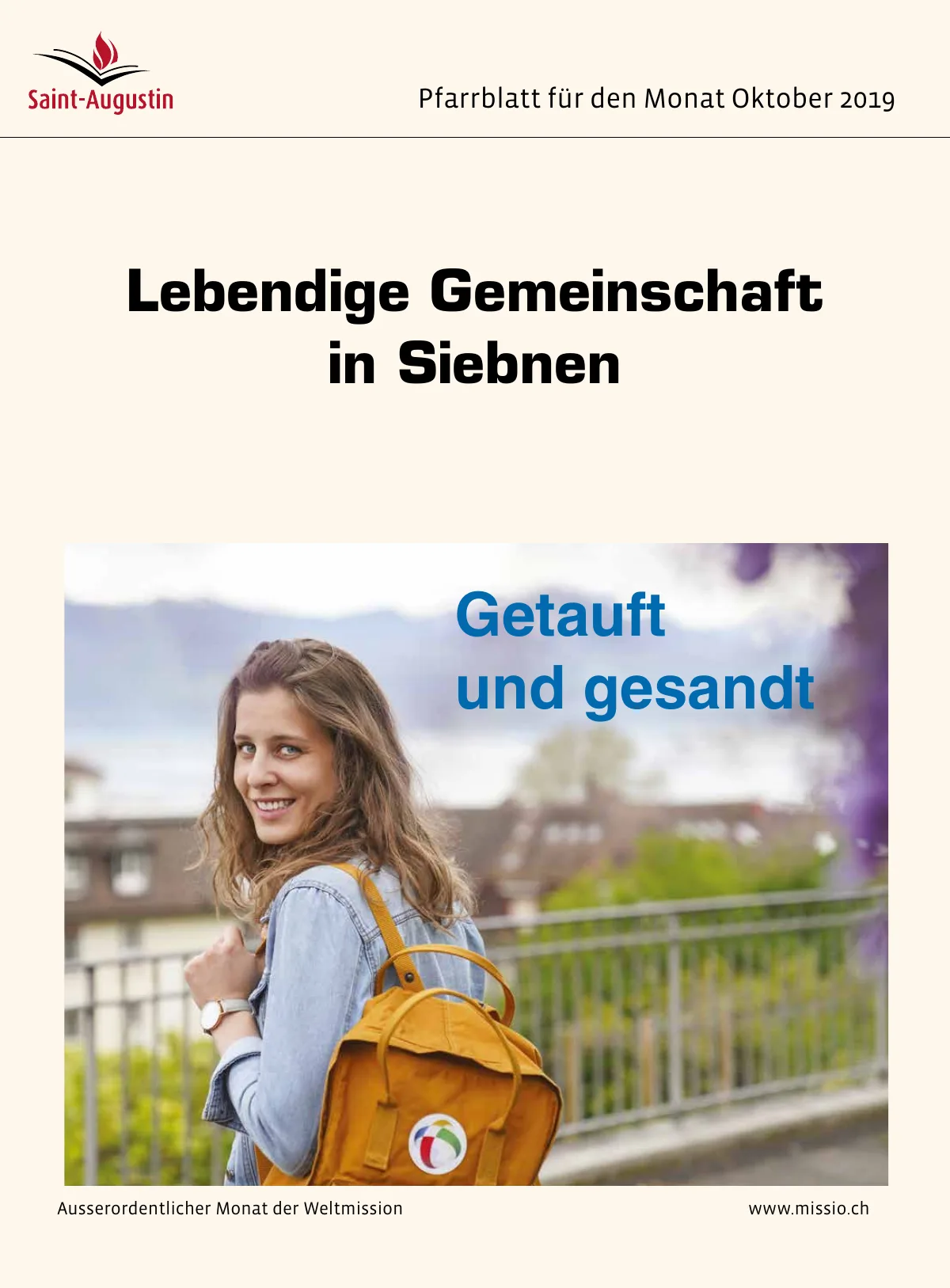 Titelblatt Pfarrblatt für den Monat Oktober 2019