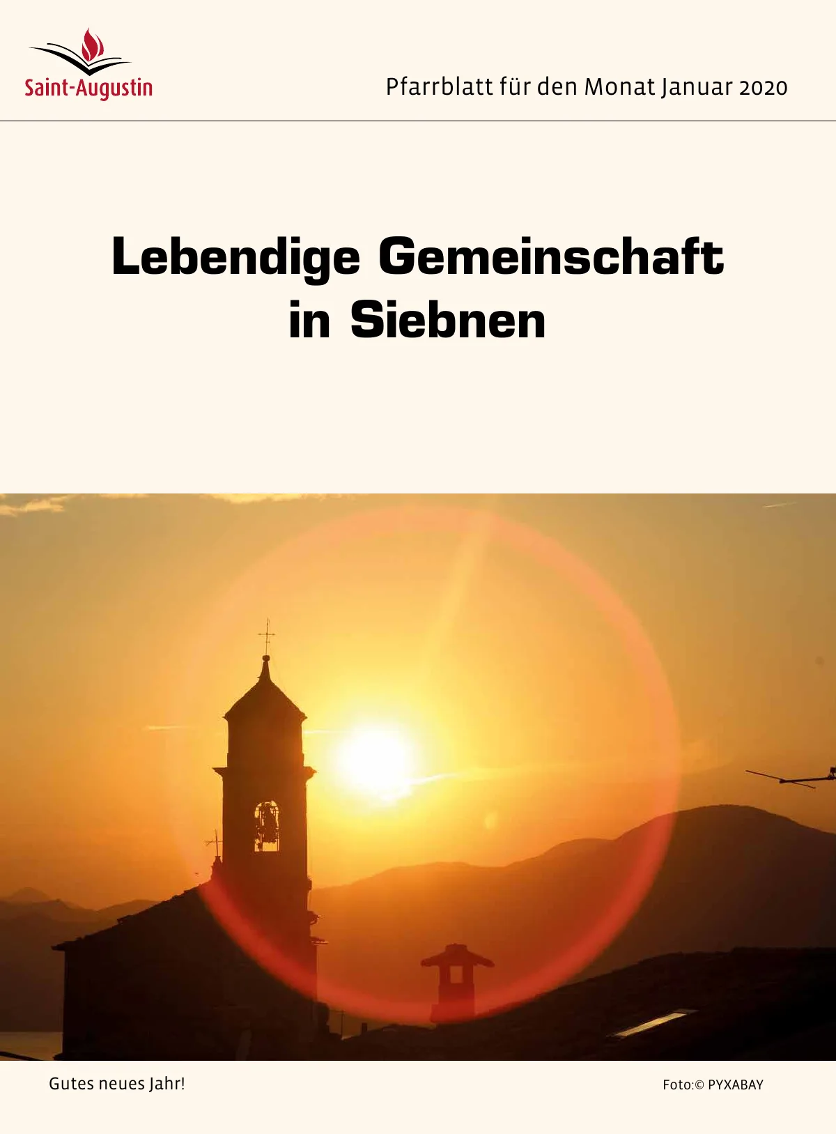 Titelblatt Pfarrblatt für den Monat Januar 2020