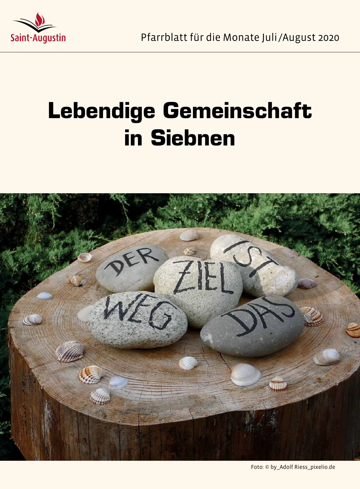 Titelblatt Pfarrblatt für die Monate Juli/August 2020