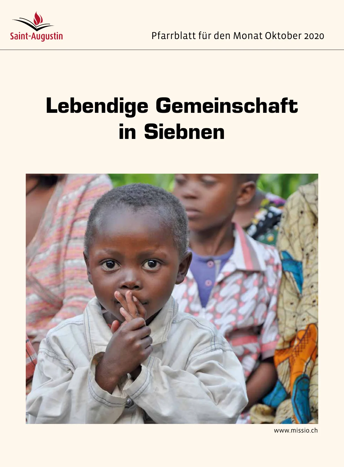 Titelblatt Pfarrblatt für den Monat Oktober 2020