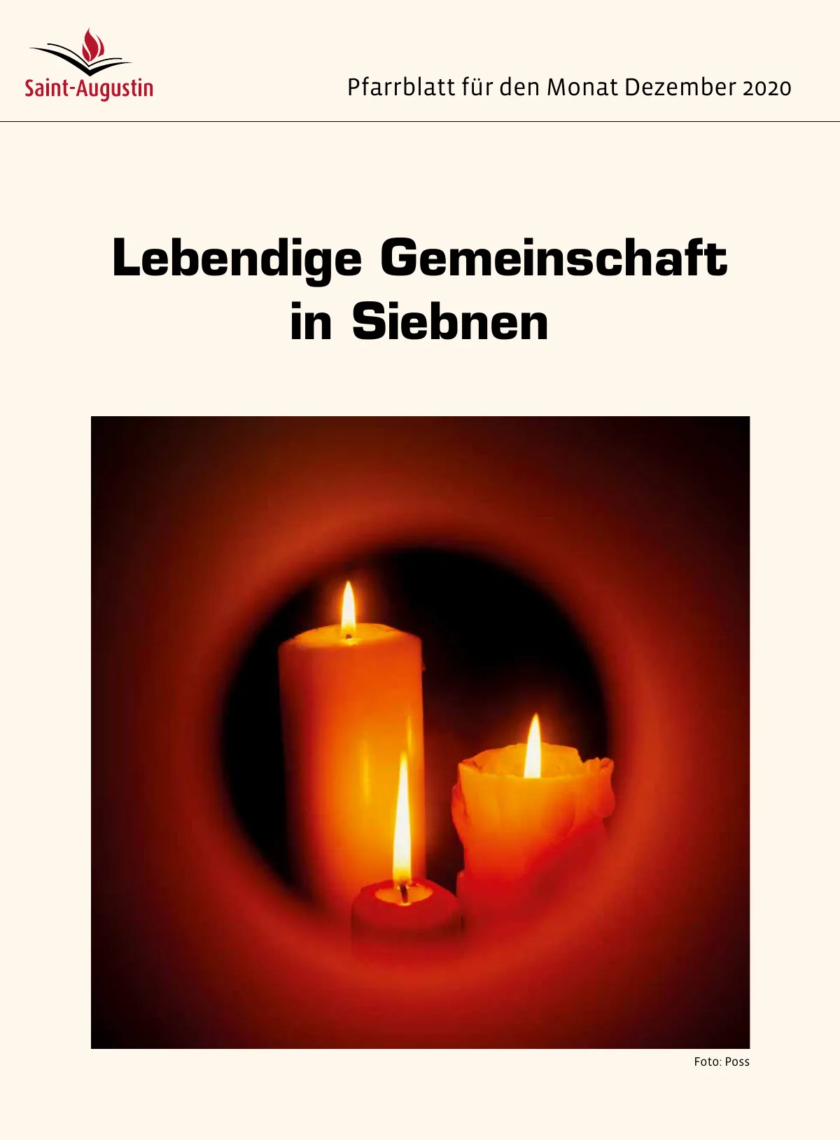 Titelblatt Pfarrblatt für den Monat Dezember 2020