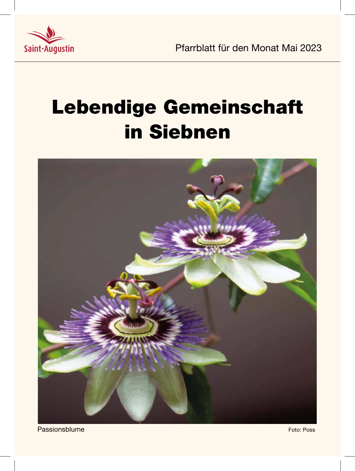 Titelblatt Pfarrblatt für den Monat Mai 2023