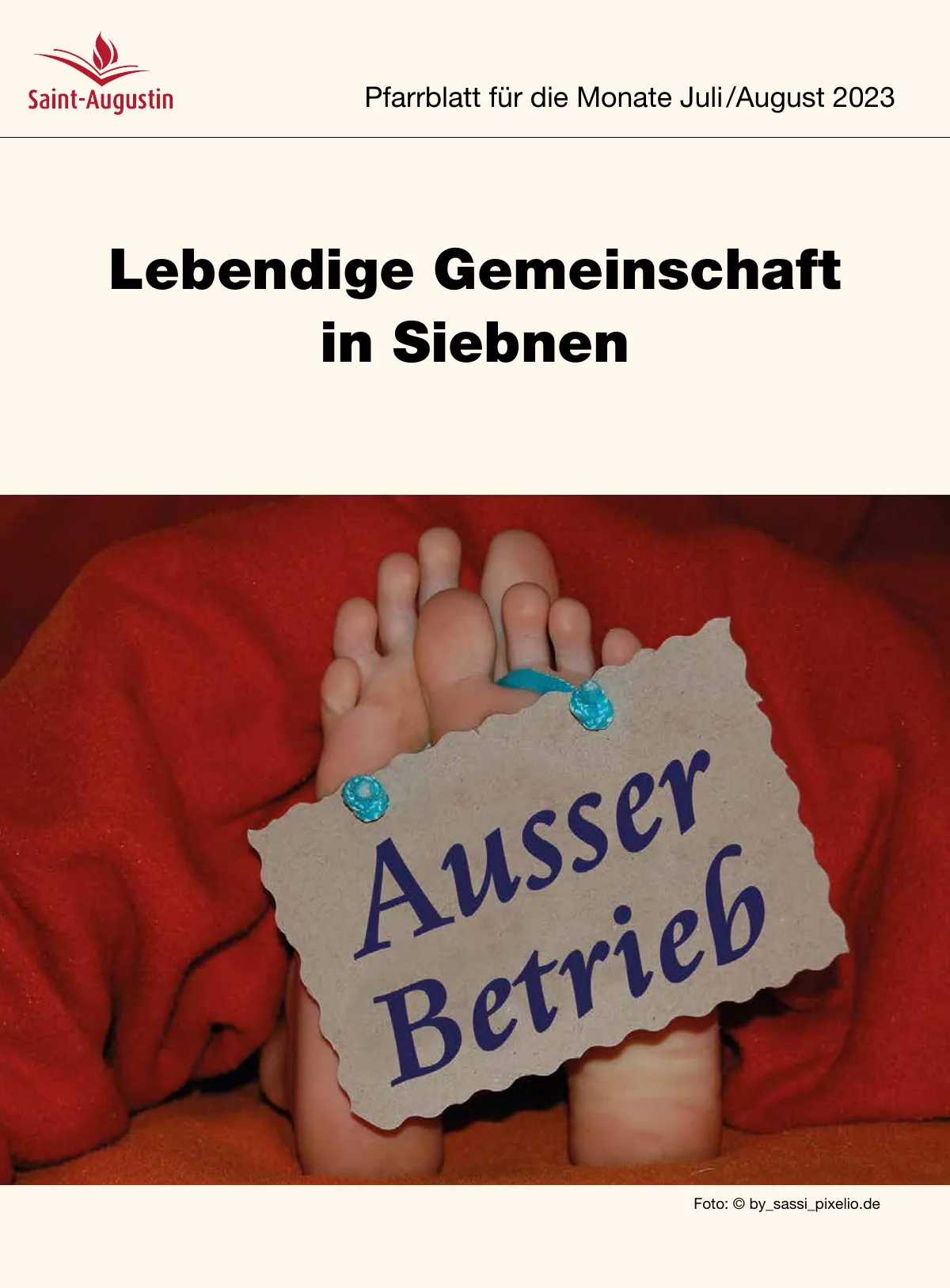 Titelblatt Pfarrblatt für die Monate Juli/August 2023