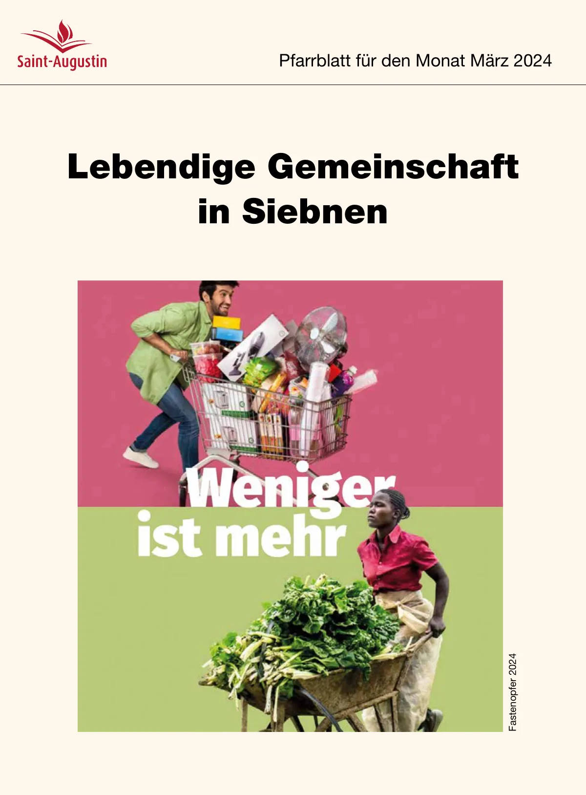 Titelblatt Pfarrblatt für den Monat März 2024