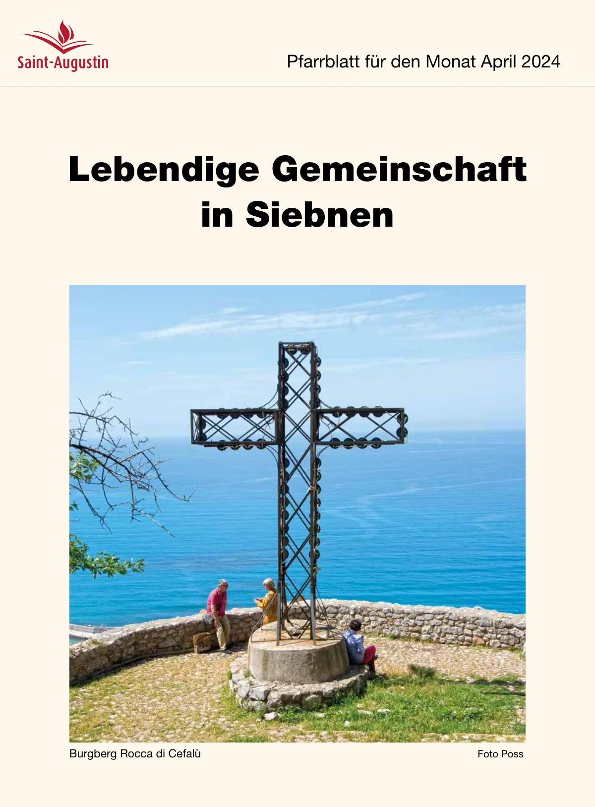 Titelblatt Pfarrblatt für den Monat April 2024