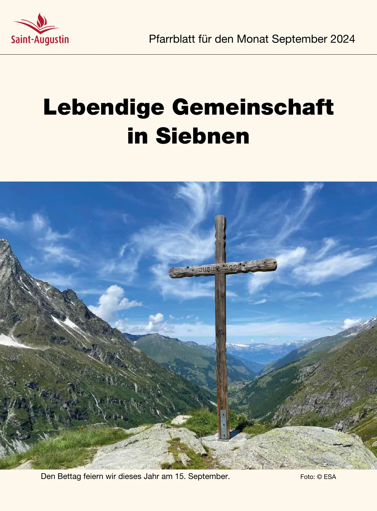 Titelblatt Pfarrblatt für den Monat September 2024