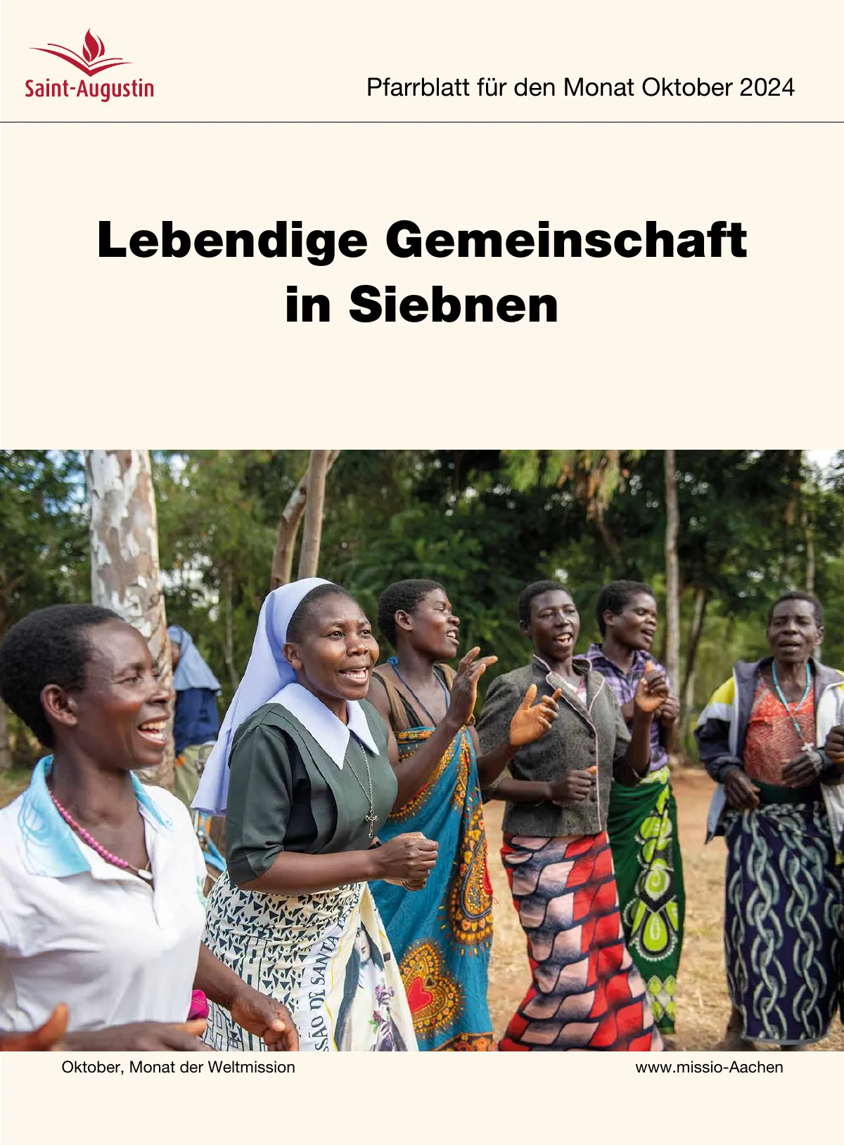 Titelblatt Pfarrblatt für den Monat Oktober 2024