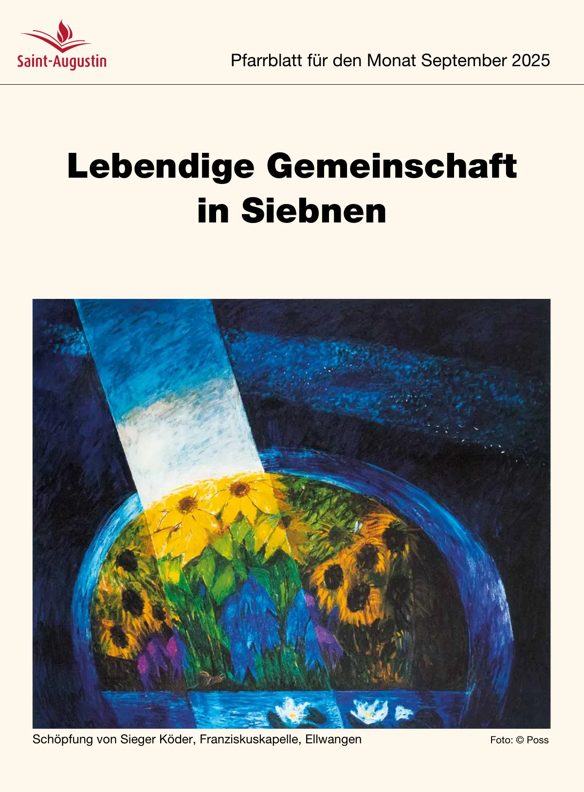 Titelblatt Pfarrblatt für den Monat September 2025