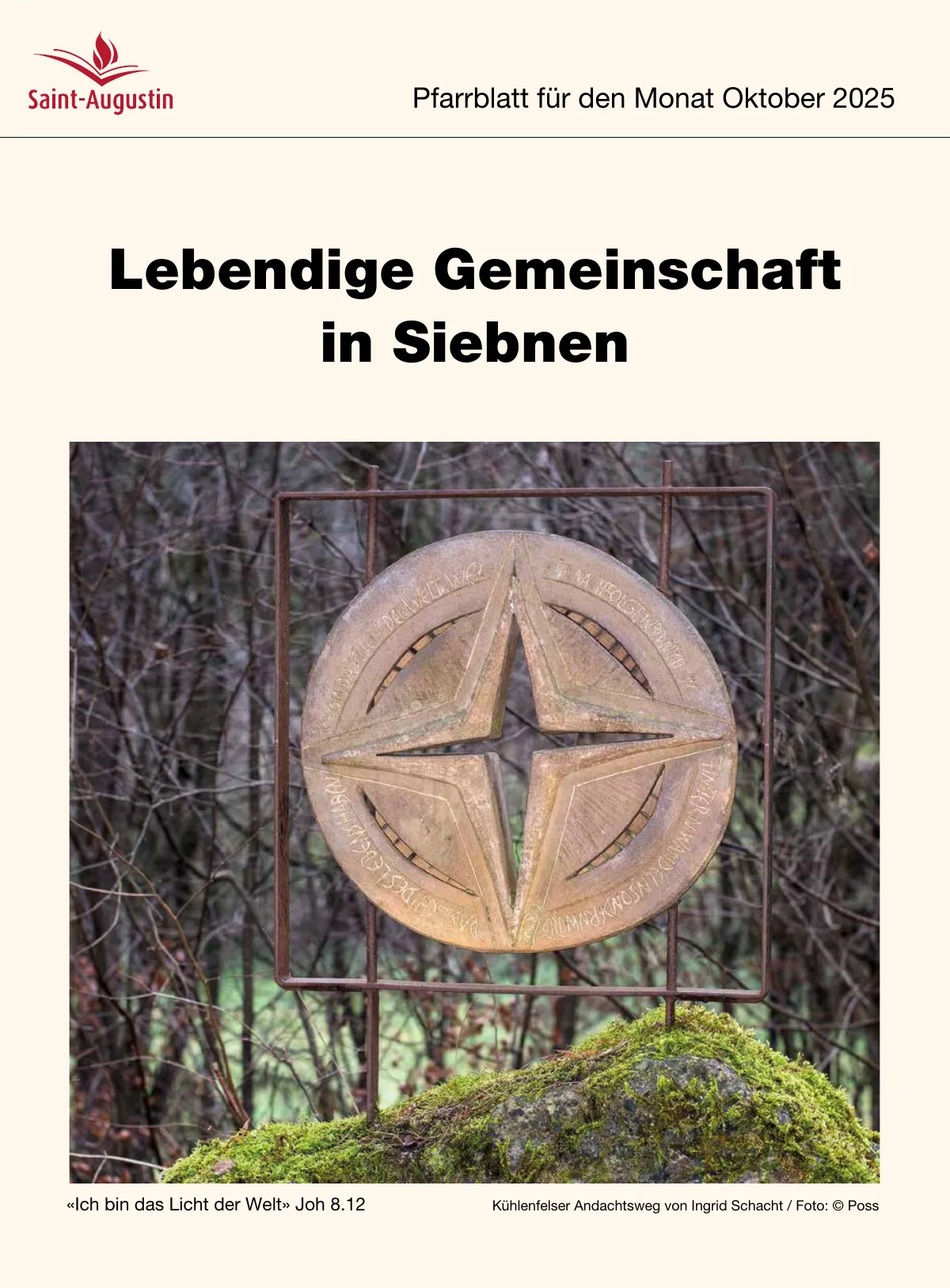 Titelblatt Pfarrblatt für den Monat Oktober 2025