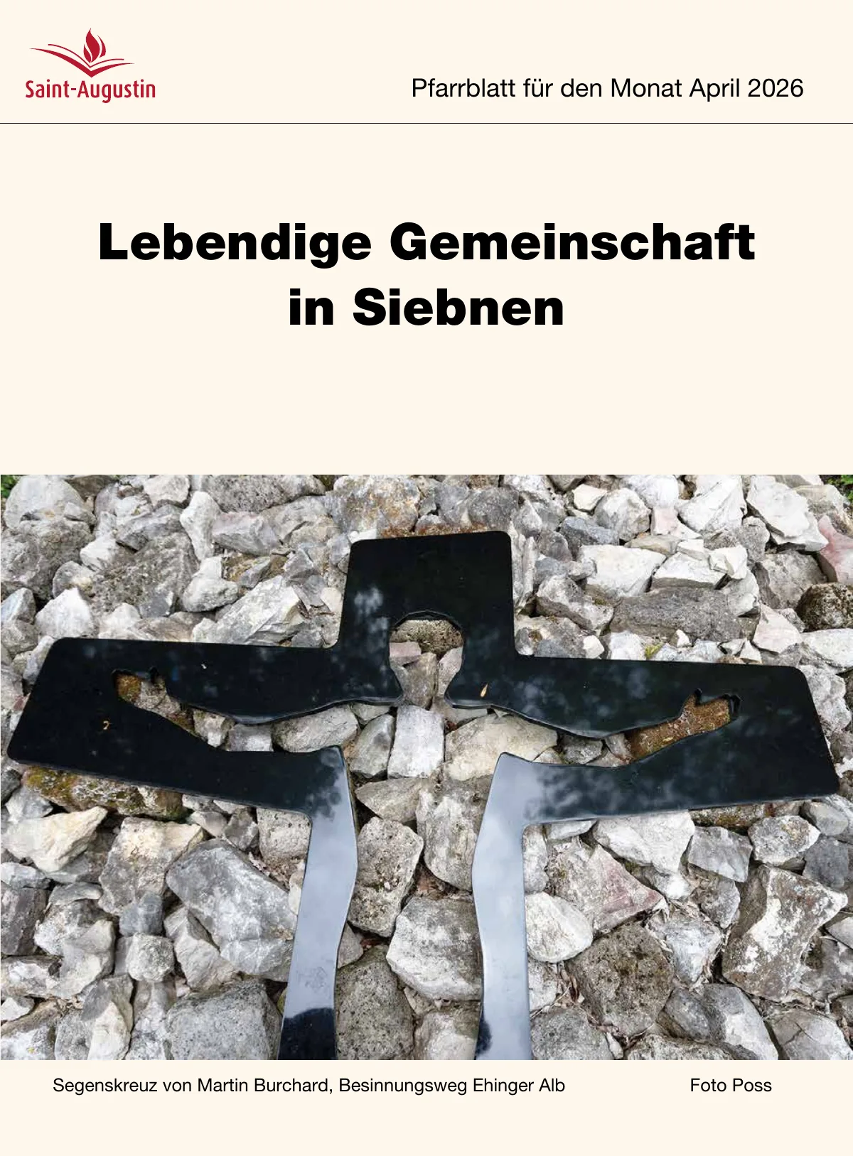 Titelblatt Pfarrblatt für den Monat April 2026